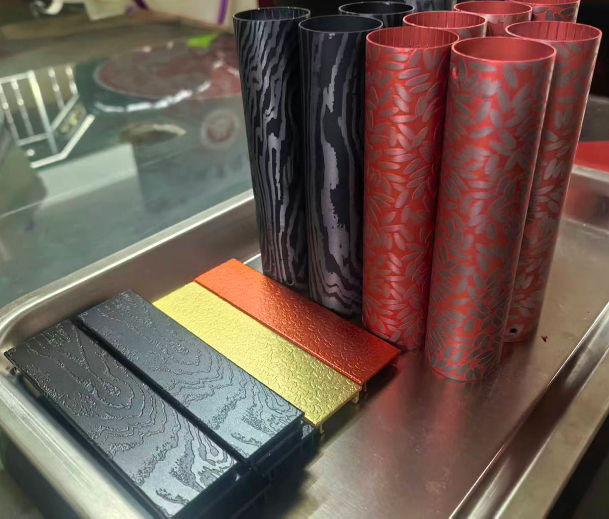 铝管深度蚀刻二次着色处理
